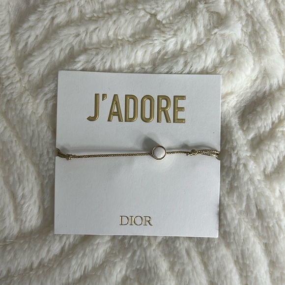 Dior J'Adore Ceramic Charm Bracelet — Gold Tone Adjustable — NWIP - Picture 1 of 4
